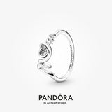 Mom sterling silver ring with clear cubic zirconia