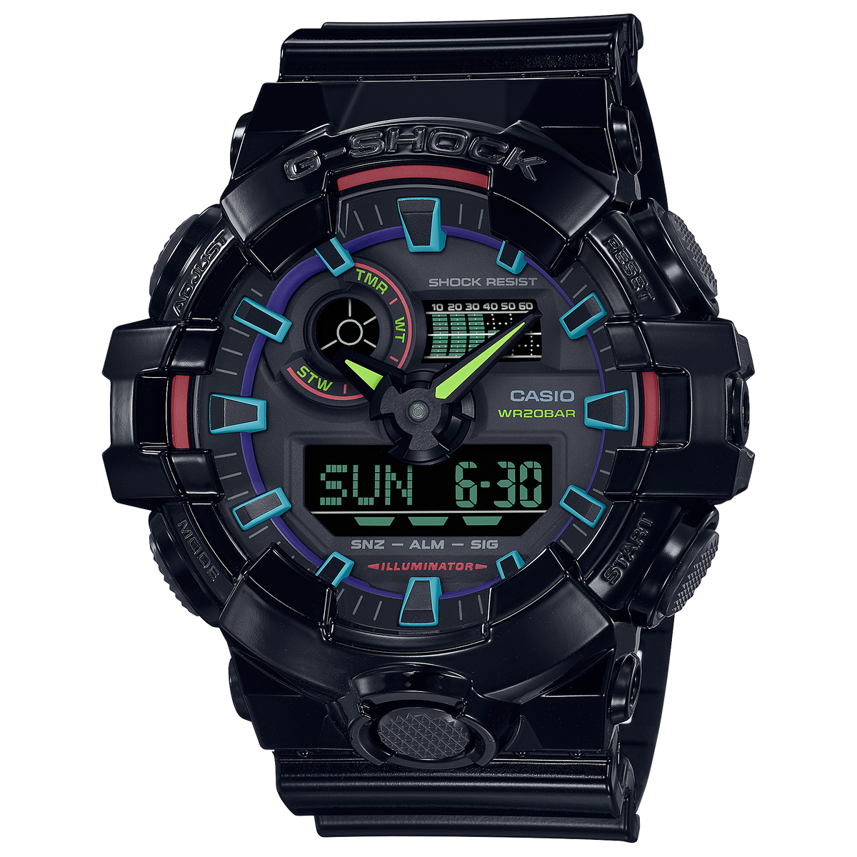 G-Shock Duo Gamers RGB Dial Color - GA700RGB-1A