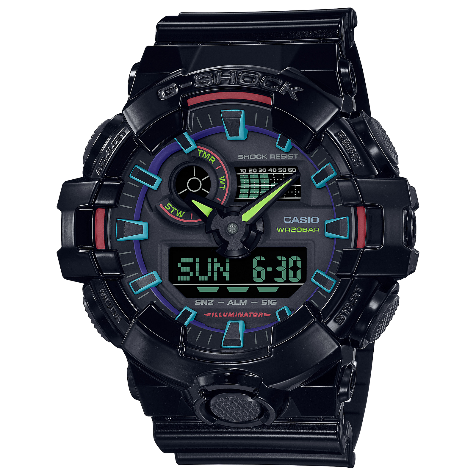 G-Shock Duo Gamers RGB Dial Color - GA700RGB-1A