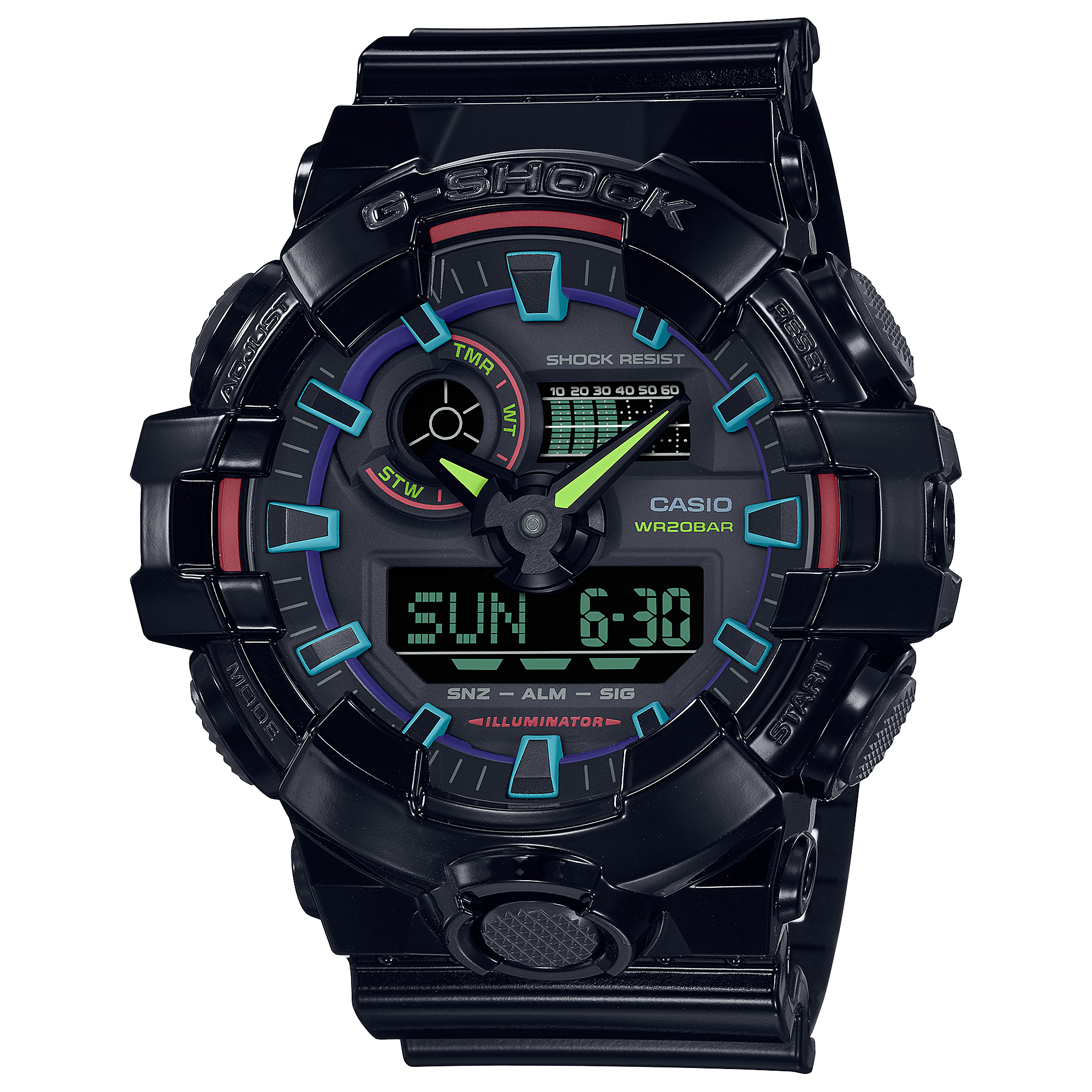 G-Shock Duo Gamers RGB Dial Color - GA700RGB-1A