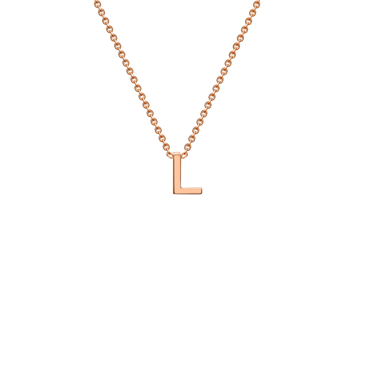 9ct Yellow Gold Petite Initial Necklace - D