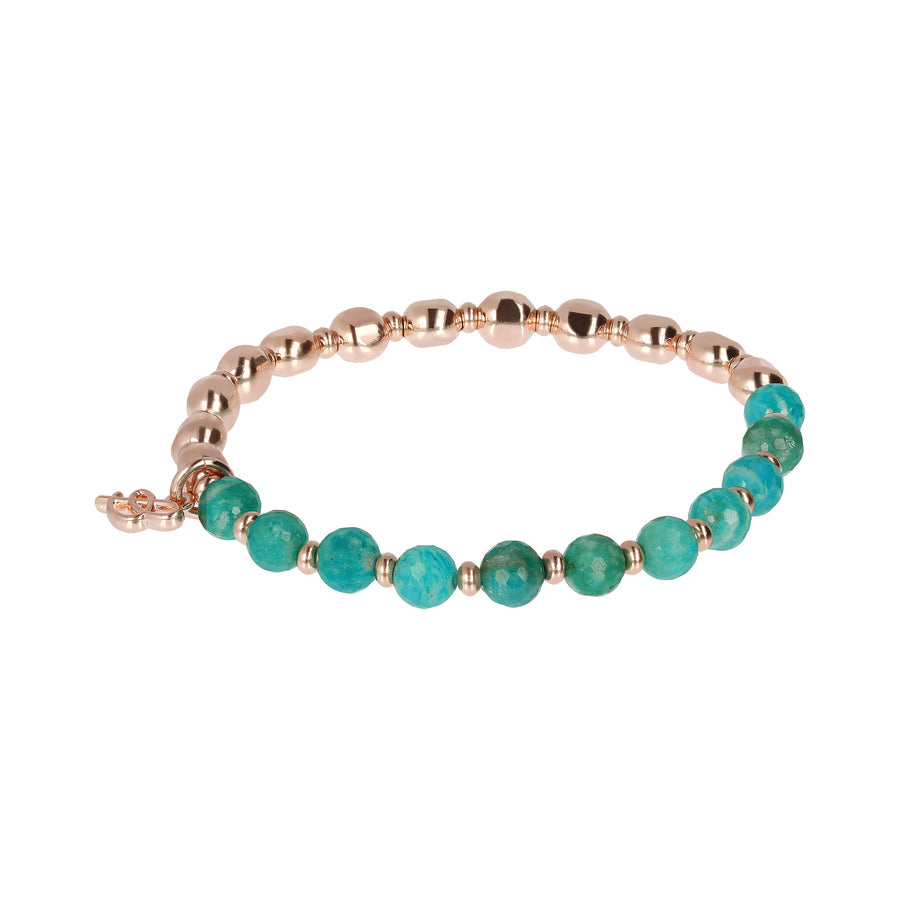 Bronzallure Variegata Rainbow Bracelet Green Amazonite Russian