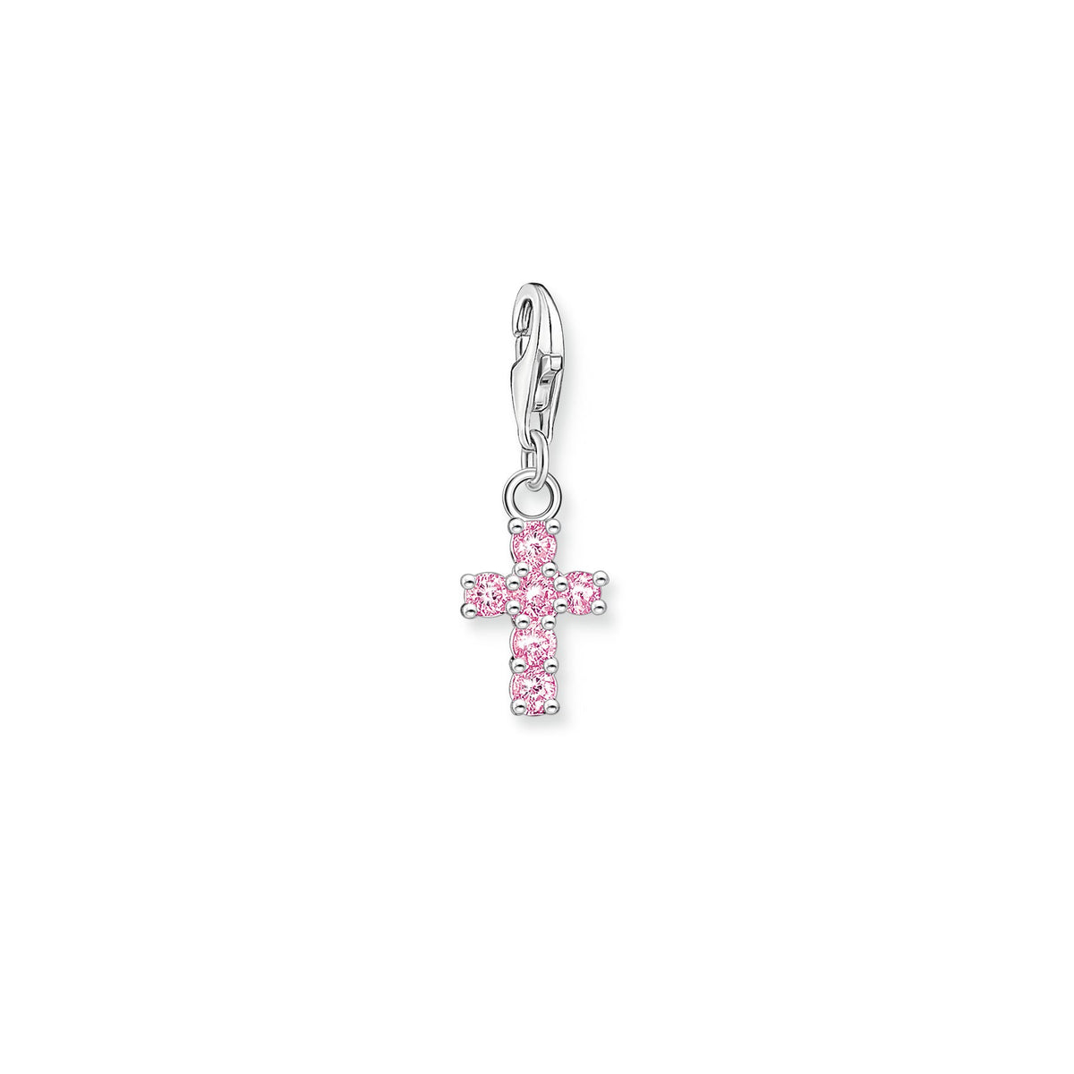 Thomas Sabo Charmista Silver with Pink CZ Cross Charm