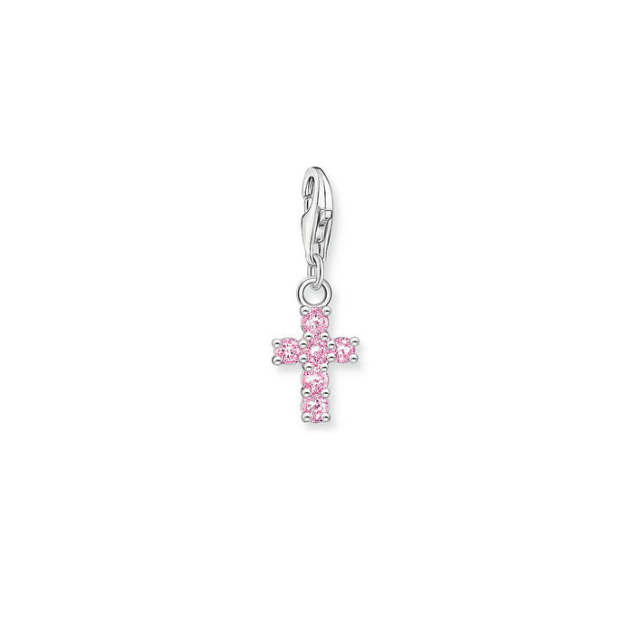 Thomas Sabo Charmista Silver with Pink CZ Cross Charm