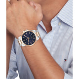 Tommy Hilfiger Two-Tone Steel Navy Dial Men's Watch