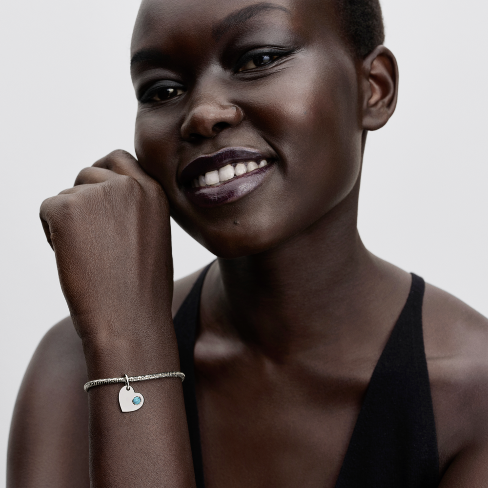 Pandora Engravable Heart Turquoise Blue Stone Dangle Charm