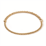 Necklace, Stainless steel gold plated variegated chain style multiwear necklace. Wear layered short or long.