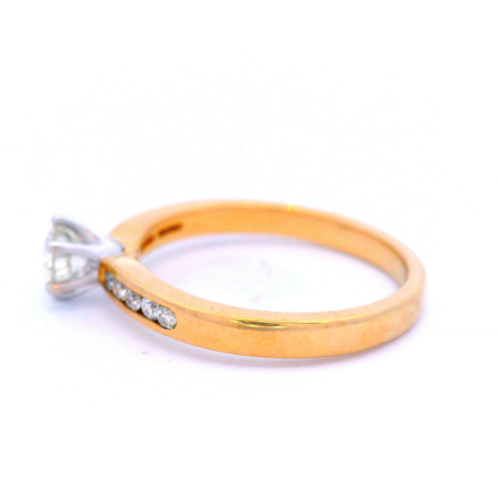 9ct Yellow/White Gold Diamond 6 Claw Engagement Ring