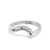 9 Carat White Gold Shaped Channel Set Wedder