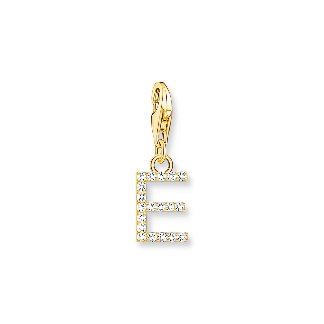 Thomas Sabo Charmista Pendant Letter E Gold Plated