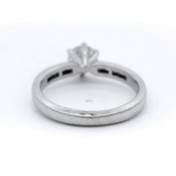 Shoulder Cut Diamond Ring Set in White Gold