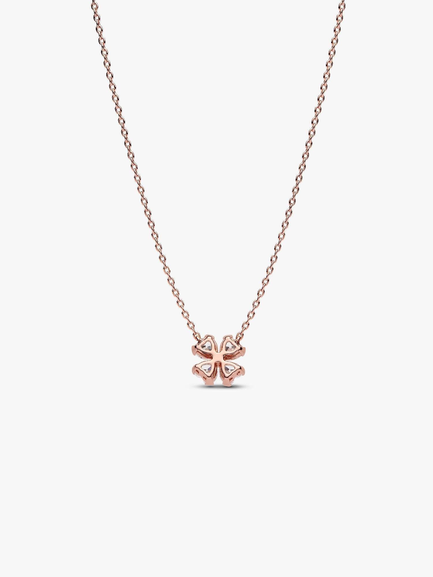 Pandora Sparkling Lucky Clover Pendant Necklace