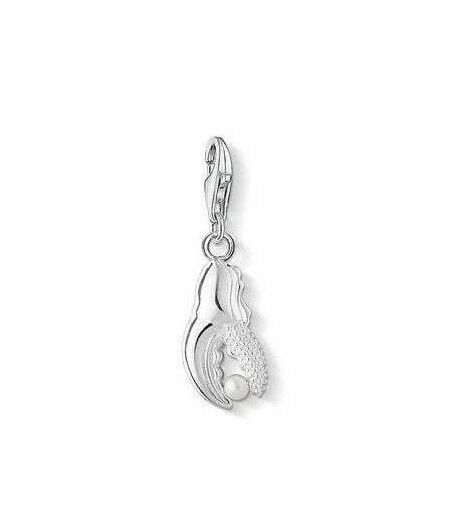 Thomas Sabo Sterling Silver Lobster Claw with White Pearl Charm