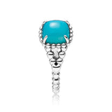 Vibrant Spirit Ring with Blue Crystal - 54