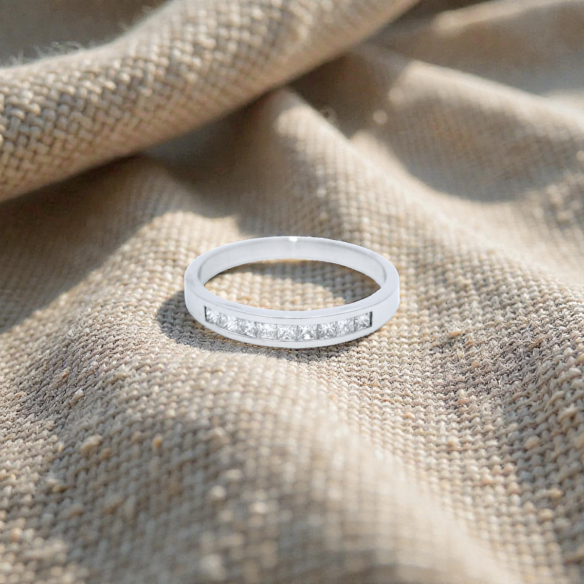 Diamond Set Eternity Ring in White Gold