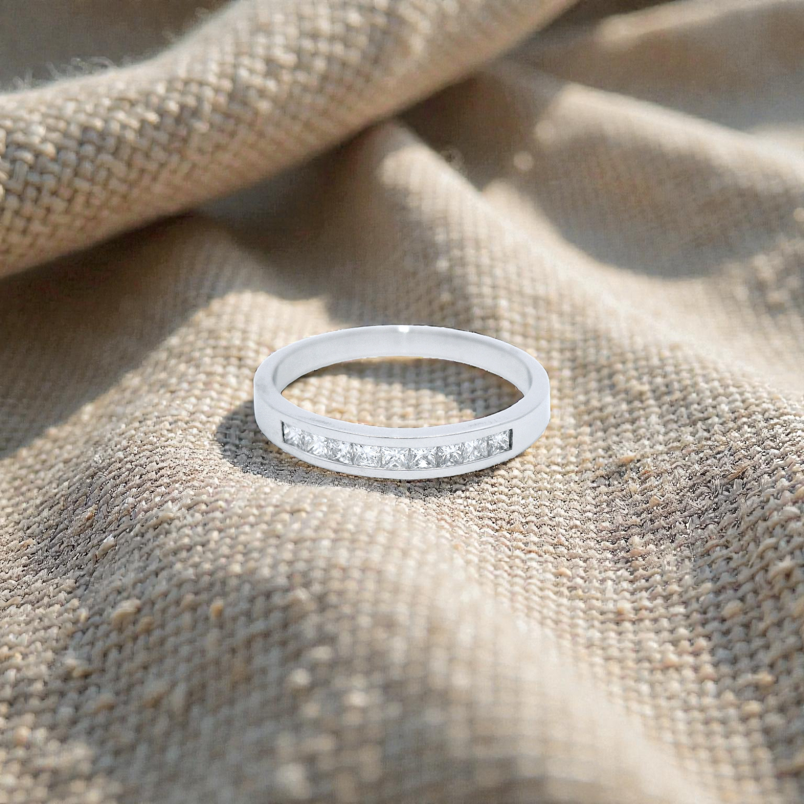Diamond Set Eternity Ring in White Gold