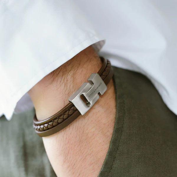 Casual Cole - Brown - Triple Stack Leather Bracelet