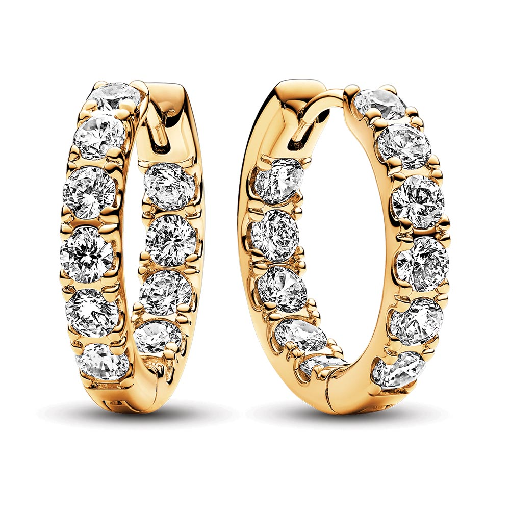Pandora Sparkling Row Eternity Hoop Earrings