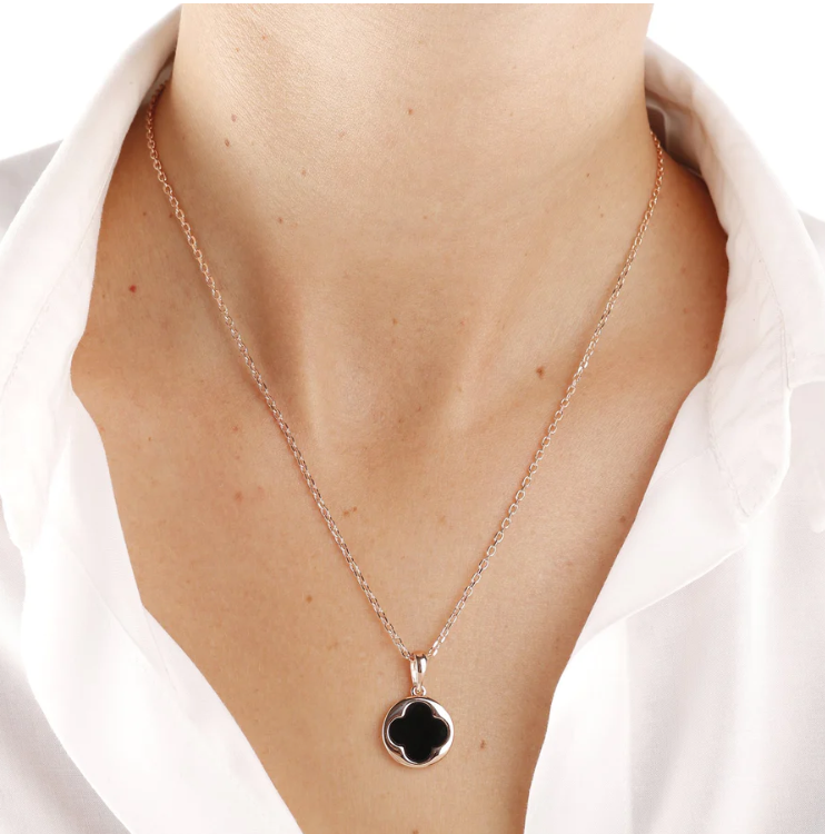 Bronzallure Alba Small Four-Leaf Clover Necklace