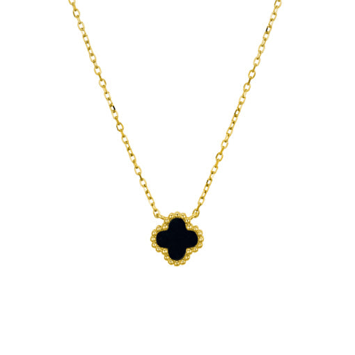 Yellow Gold Plated Clover Necklace