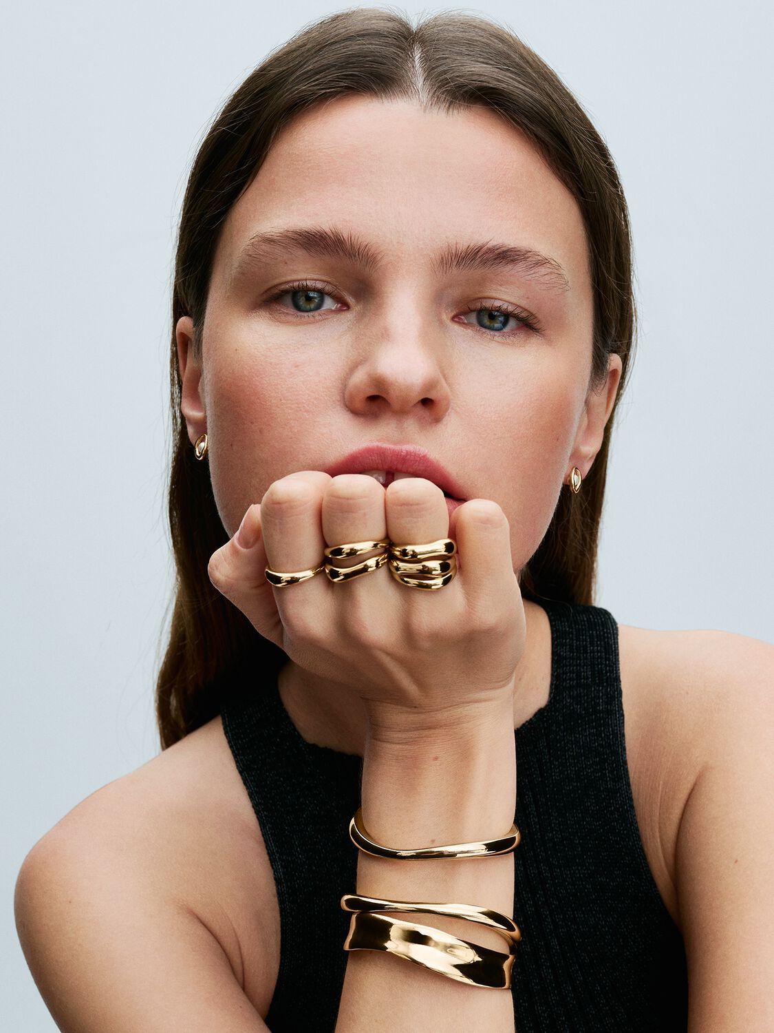 Pandora Organically Shaped Stacking Rings