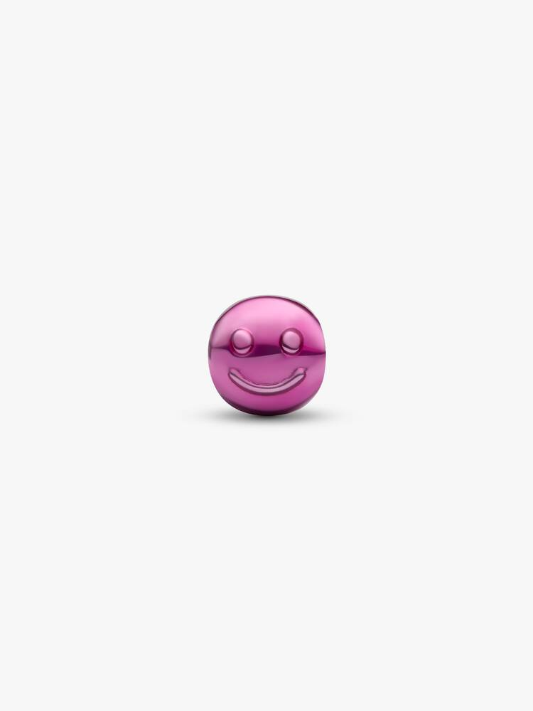 Pandora Mini Charm Smile pink metallic effect