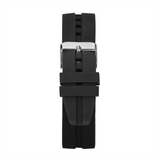 Sekonda Mens Black Silicon Strap Watch Luminous Cream Dial 43mm