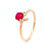 Ruby Round White Diamond in 9ct Yellow Gold