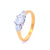 Trilogy Diamond Ring in Yellow Gold TDW 0.83 Carat