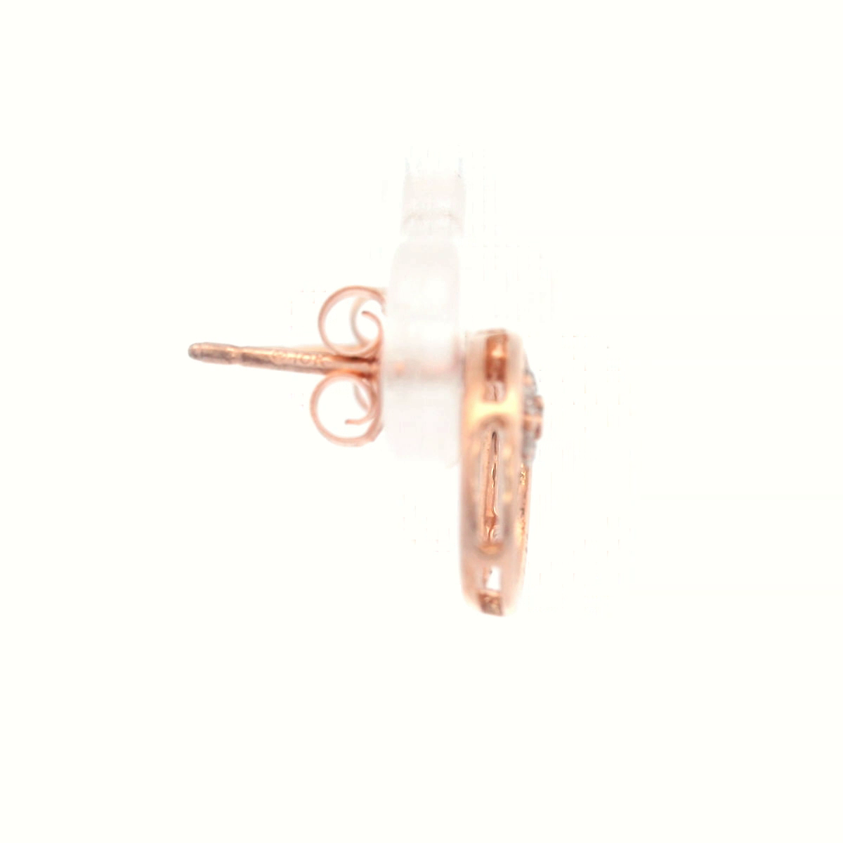 9ct Rose Gold Diamond Circle Earrings