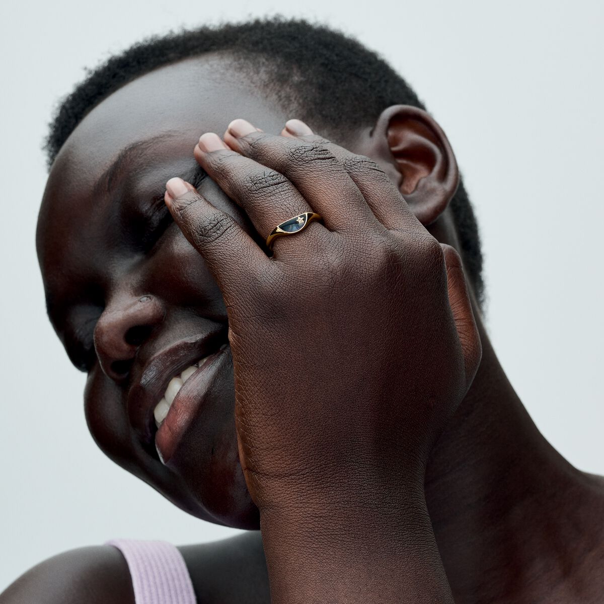 Pandora ME Halved Enamel Signet Ring