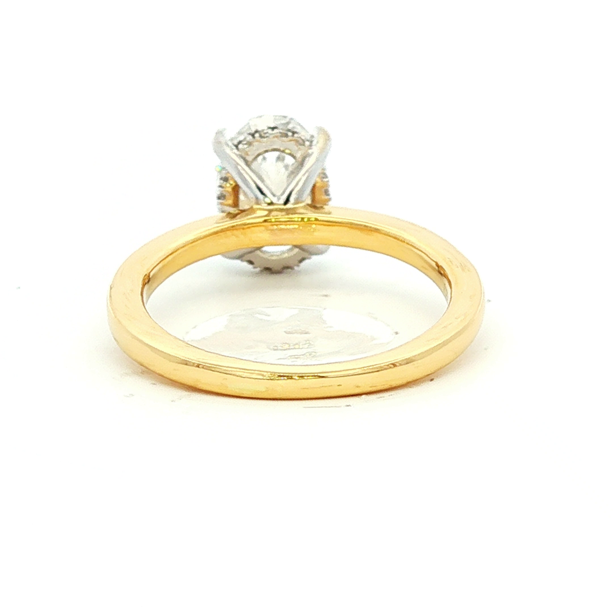 Oval Diamond Solitaire Ring in Yellow Gold