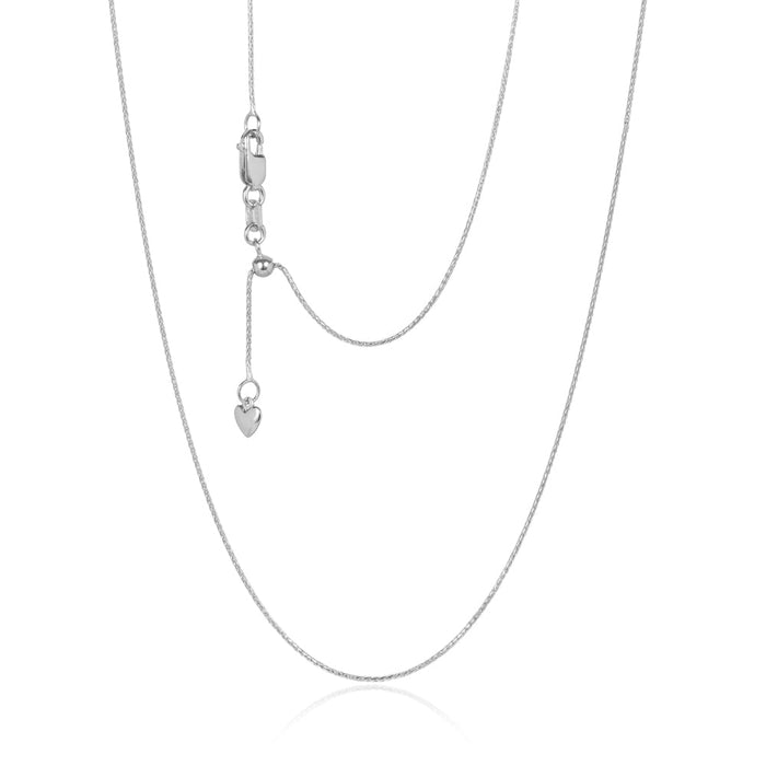 Diamond Cut Magic Wheat Link Adjustable Chain