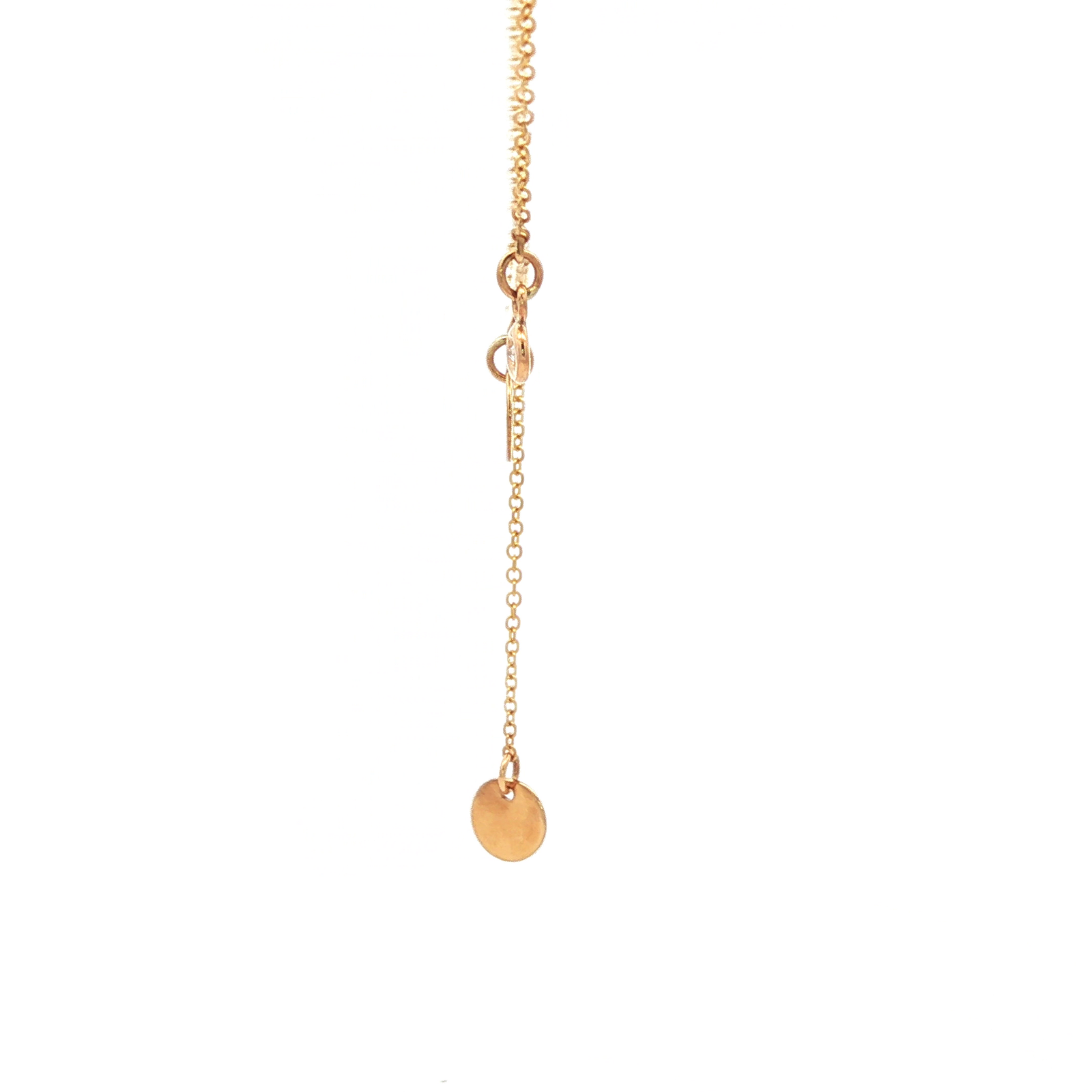 Bezel Set Diamond Necklace in 9 Carat Yellow Gold