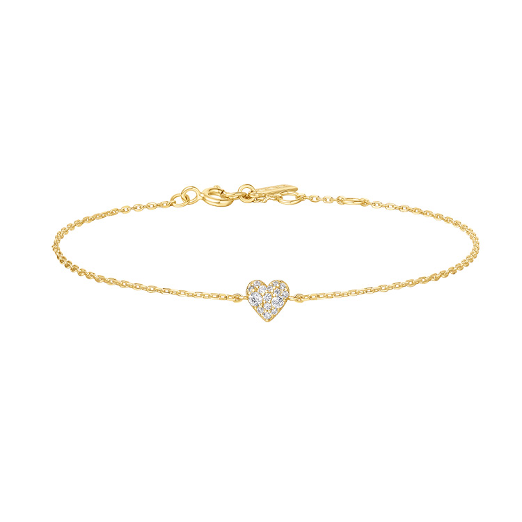 Ania Haie Gold Sweetheart Pave Bracelet
