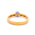 Round Brilliant Cut Diamond Ring Set in Yellow Gold