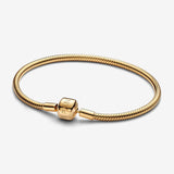 Snake chain 14k gold-plated bracelet