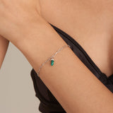 Ania Haie Silver Malachite Point Pendant Bracelet