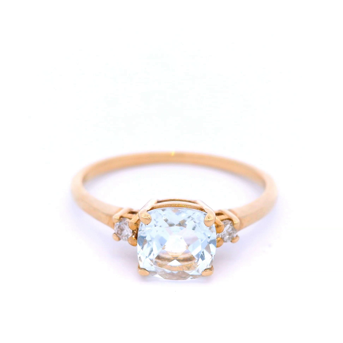 Aquamarine & Diamond Dress Ring