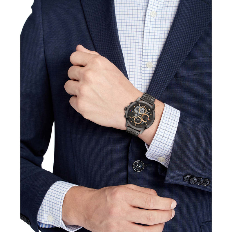 Tommy Hilfiger Grey Steel Dial Men's Multi-function Watch