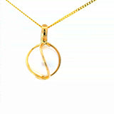 Caged Freshwater Pearl Pendant in 9 Carat Yellow Gold
