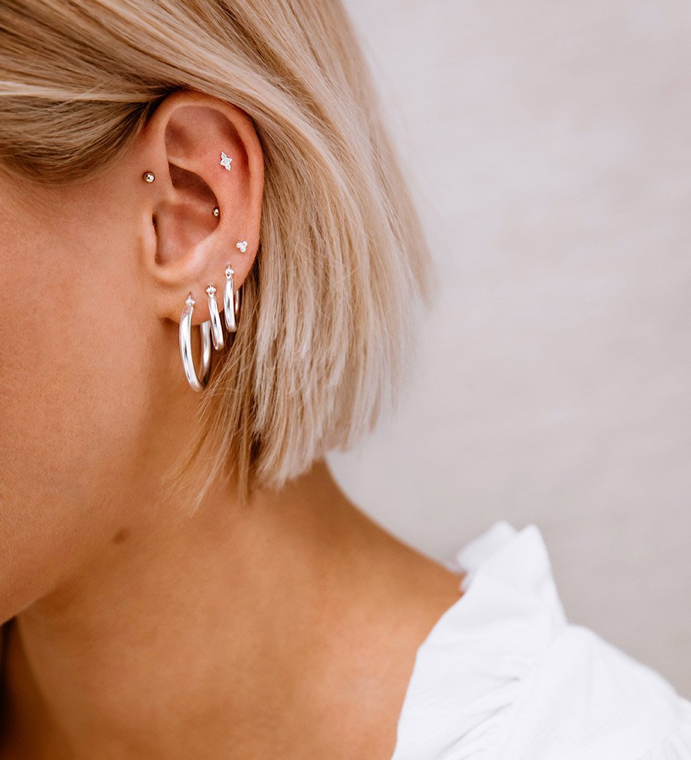 Kirstin Ash Sterling Silver Three Dot Studs