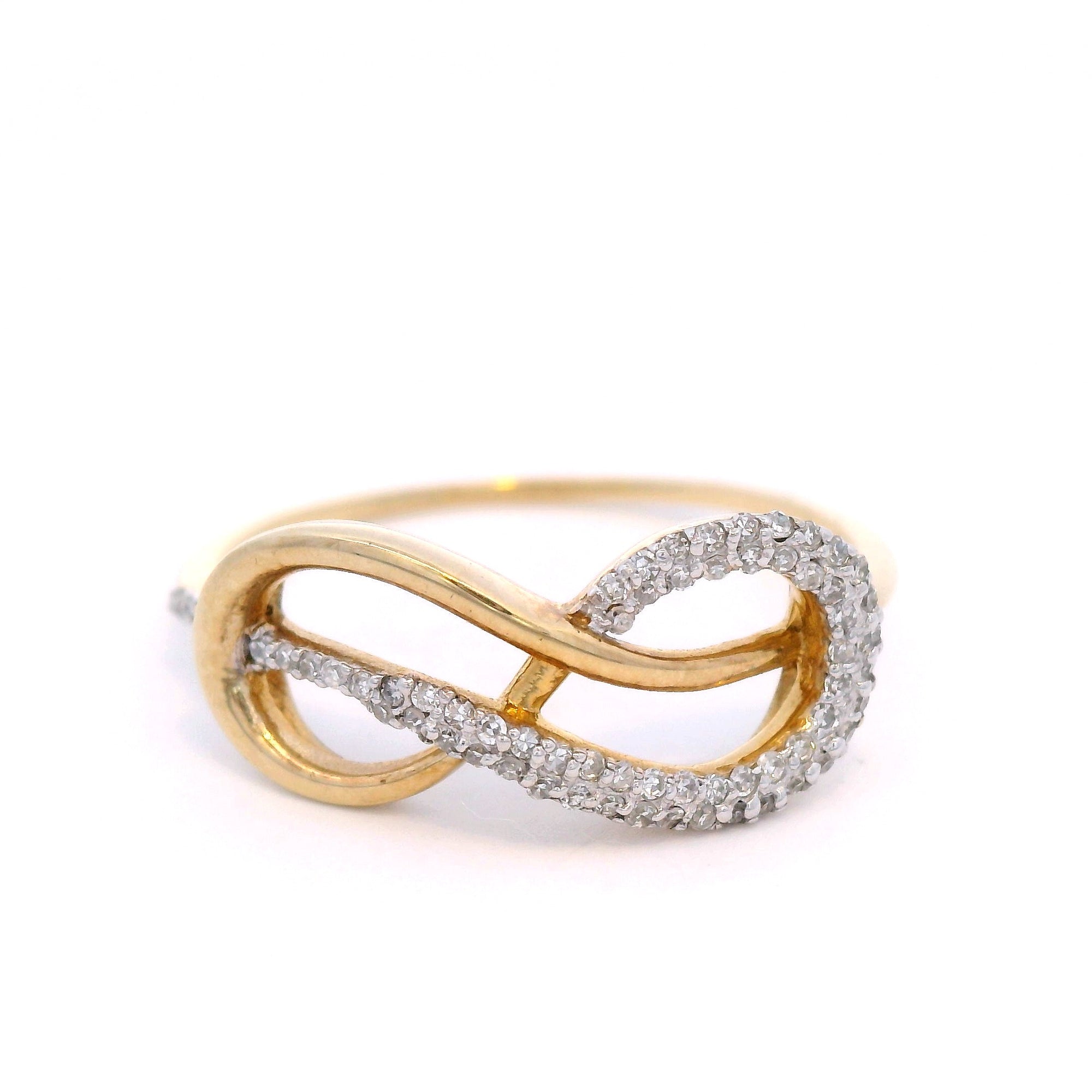 Diamond Infinity Set in Yellow Gold