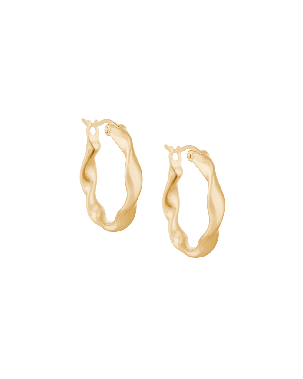 Kirstin Ash Wave Hoops Gold Plated