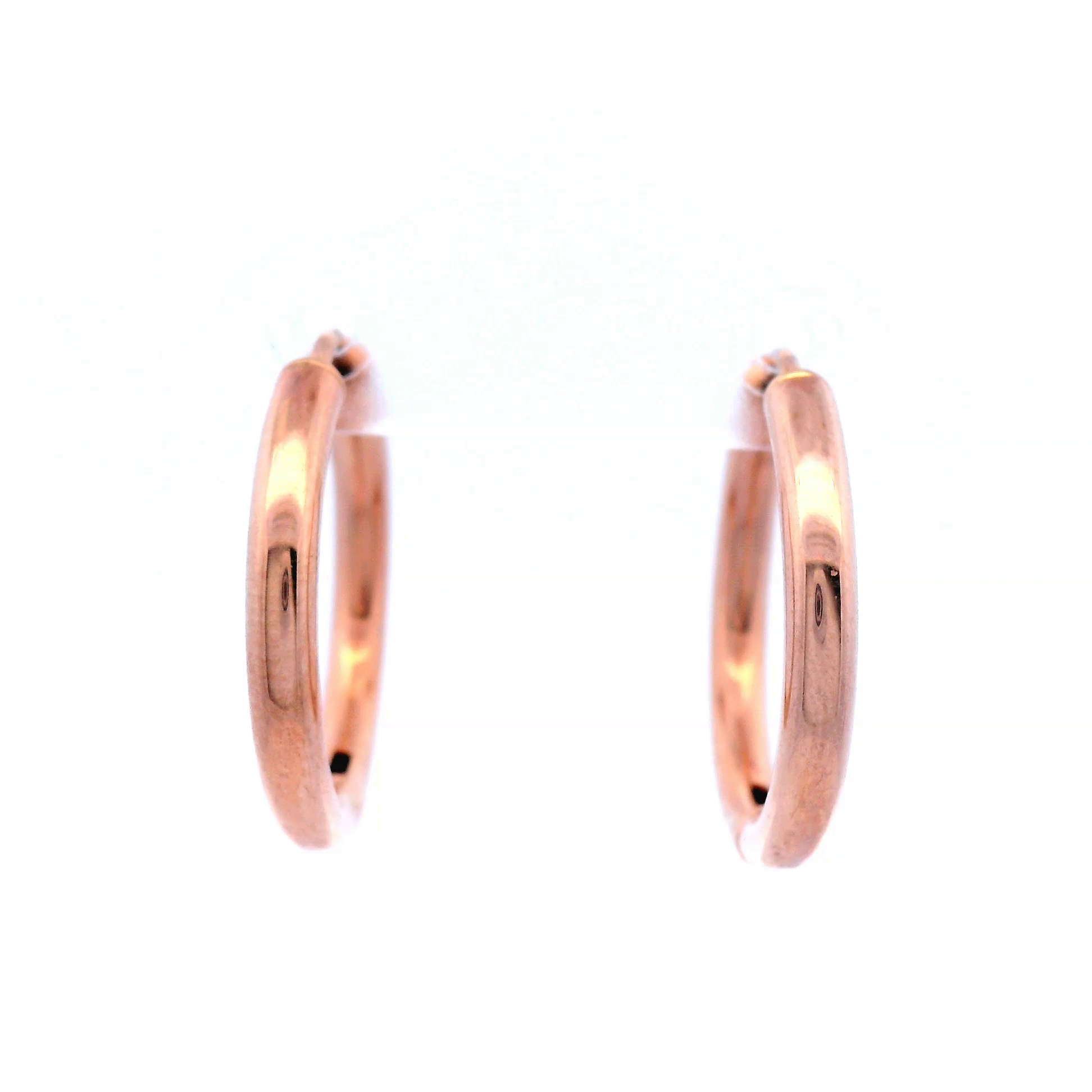 9ct Rose Gold Round Huggies Earrings