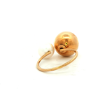 9K Yellow Gold Ball and Pearl Dress Ring