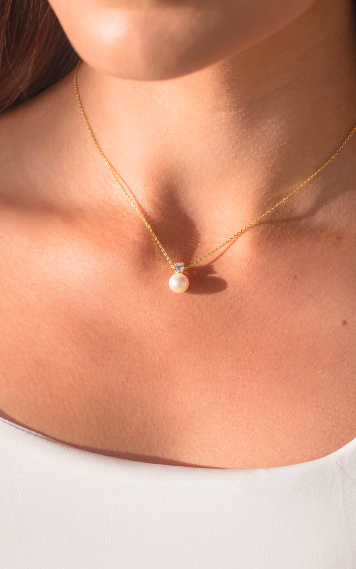 Georgini Oceans Noosa Freshwater Pearl Necklace Gold