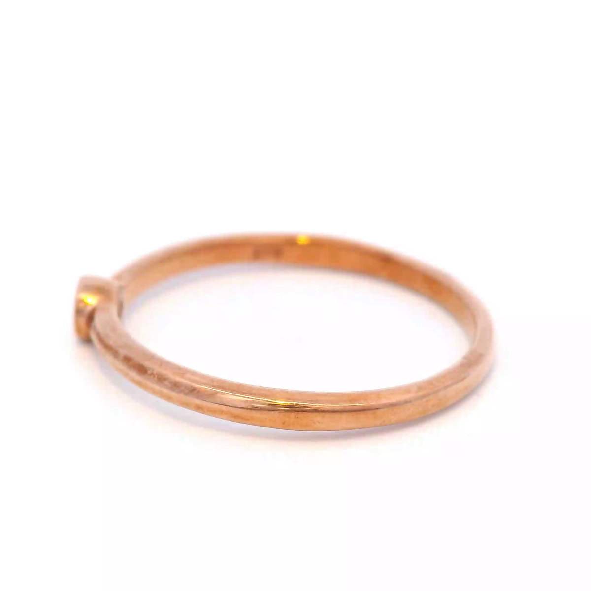 Bezel Set Diamond Dress Ring in 9ct Rose Gold