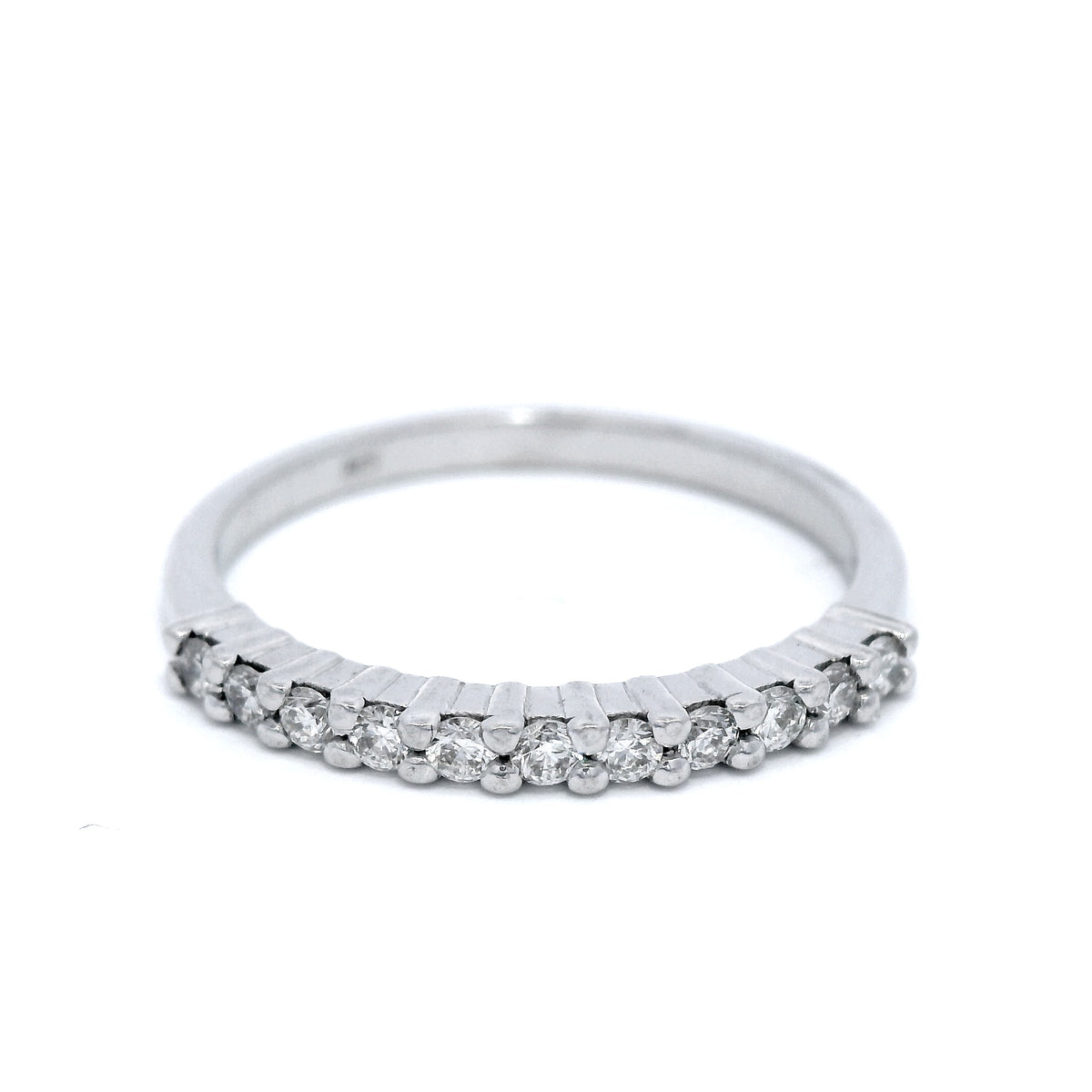 Diamond Set Wedding Ring in White Gold