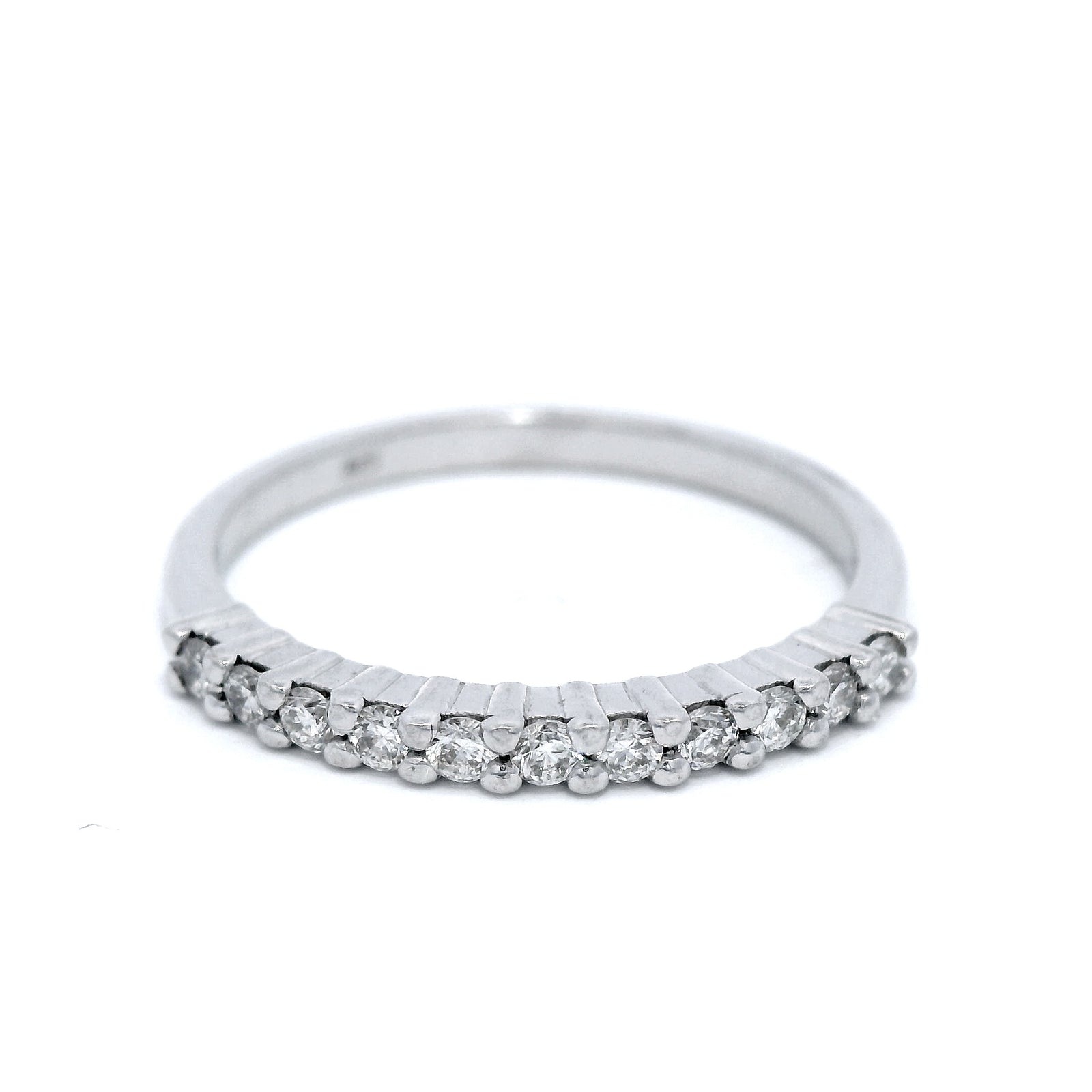 Diamond Set Wedding Ring in White Gold